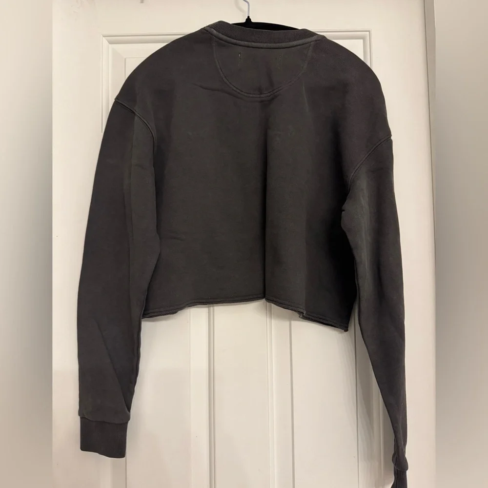 Darc Sport Black Crew Neck cropped Sweater - Picture 3 of 4